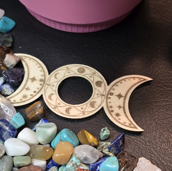 Triple Moon Crystal Sphere Stand - Picture 6 of 6